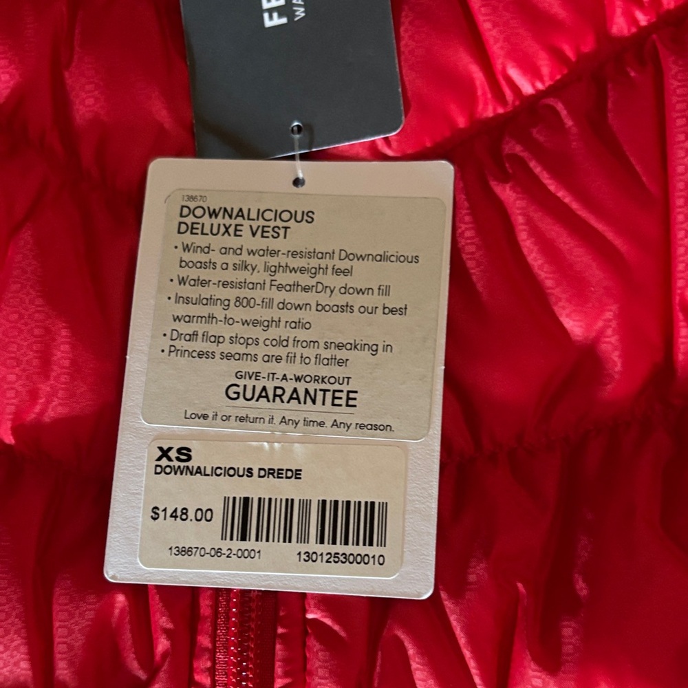 Athleta Red Downalicious Deluxe Vest - Picture 11 of 11